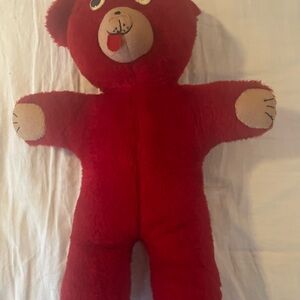 Unique Vintage Red Stuffed Bear